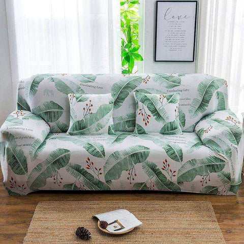 Image of Aesthetic Nature Sofa Covers Tropical Leaves