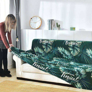 Aesthetic Nature Sofa Covers Tropical Leaves