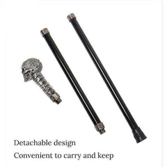 Fashion Decorative Skull Head Handle Walking Stick Metal Canes Men