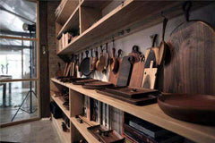 Round Solid Wood Plate Whole Acacia Wood Tableware Set