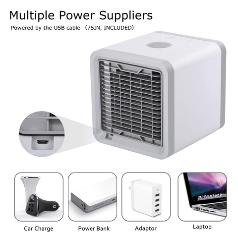 Image of High Quality Portable Mini Air Conditioner Cooler with 7 Color LED
