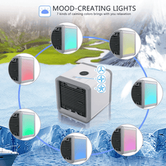 High Quality Portable Mini Air Conditioner Cooler with 7 Color LED
