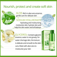 Aloe Vera Aesthetic Face Gel Lighten Pore Cleanser Toner