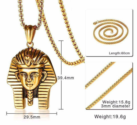 Image of Awakening Tutankhamun Egypt Gold Aesthetic Necklace & Pendant