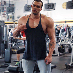 Men's Athletic Printed Gym Workout Bodybuilding Tank Tops Stringer