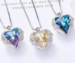 Awakening Crystal Heart Pendant Necklace
