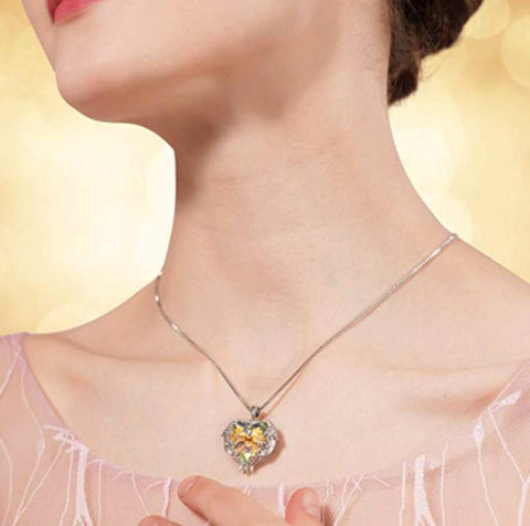 Image of Awakening Crystal Heart Pendant Necklace