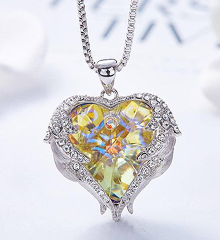 Awakening Crystal Heart Pendant Necklace