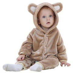 Animal Style Baby Onesie Hooded Cartoon Romper