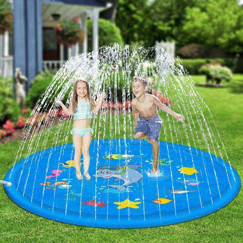 Image of Kids Outdoor Lawn Beach Sea Animal Inflatable Water Sprinkler Play Mat