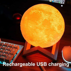 Touchable 16 Color Led Moon Lamp Light Colorful Change By Touch