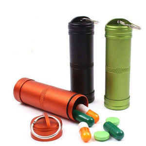 Waterproof Aluminum Alloy Medicine Sealed Can Bottles with Keychain
