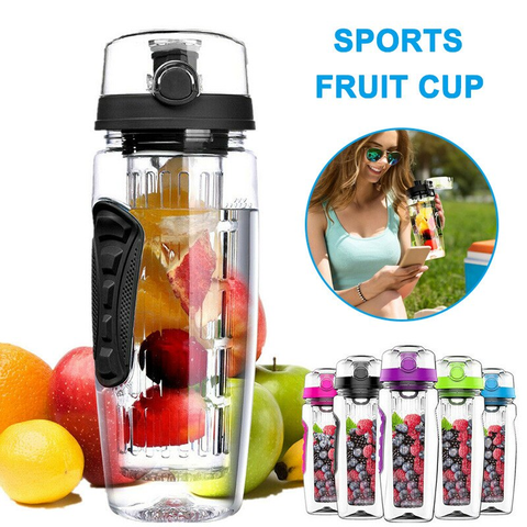 Image of 32oz 1000ml New Fruit Infuser Juice Shaker Sports Lemon Water Bottle
