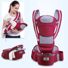 Aesthetic Ergonomic Hipseat Front Facing Kangaroo Wrap Baby Carrier