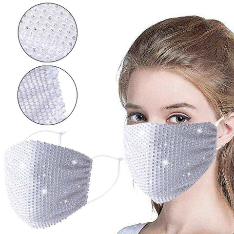New Diamond Face Mask Adult Reusable Face Nose Mouth Covering