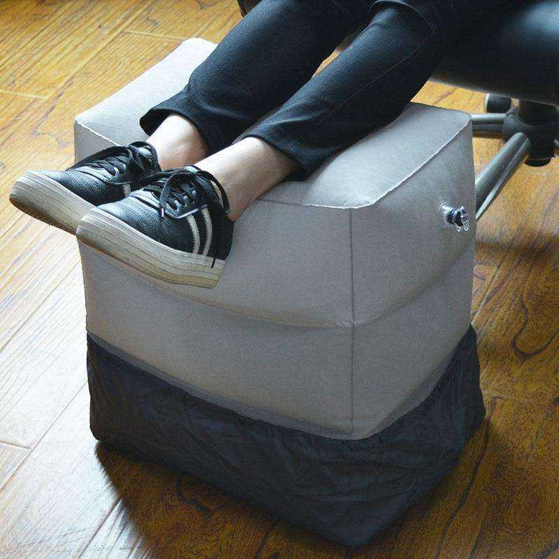 Useful Inflatable Ottoman Portable Travel Foot Rest