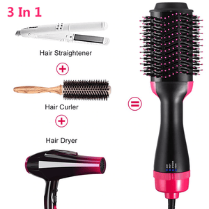 Professional Electric Comb Hair Dryer Straightener Curler