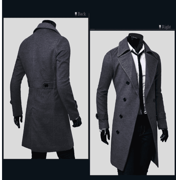 Long Aesthetic Trench Coat For Men