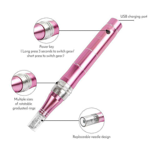 Image of Electric Derma Micro Needle Pen Anti Aging Skin Therapy