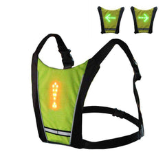 New Led Bicycle Vest Wireless Safety Turn Signal Light Reflective Warning
