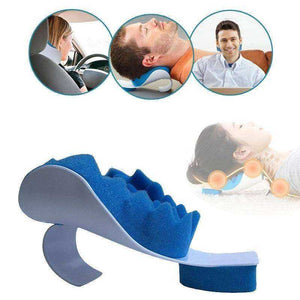 Soft Neck Support Blue Travel Pillow Traction Device