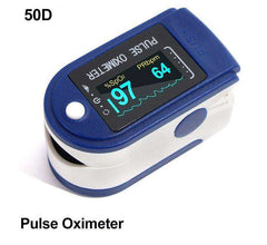 Blue Portable Finger Pulse Oximeter Blood Oxygen Saturation Monitor