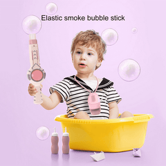 Elastic Electric Smoke  Bubble Blower Children Toys