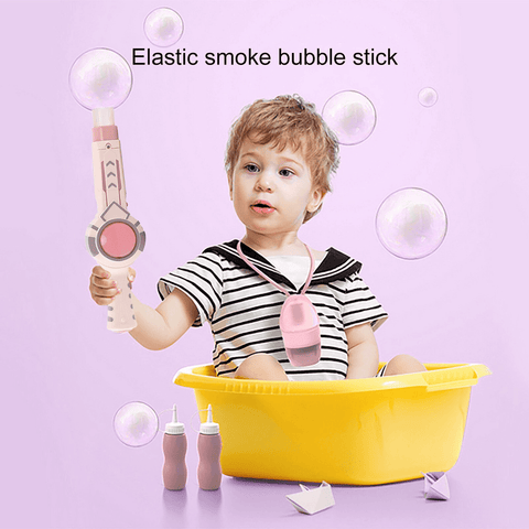 Image of Elastic Electric Smoke  Bubble Blower Children Toys