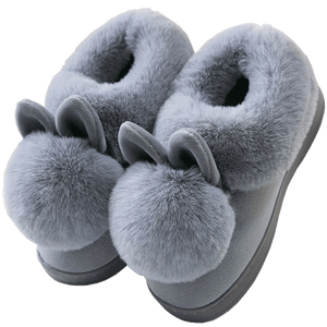Warm & Fuzzy Rabbit Ears Plush Slippers