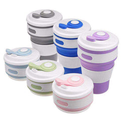 Travel Collapsible Silicone Folding BPA FREE Food Grade Drinking Water Tea Coffee Mugs