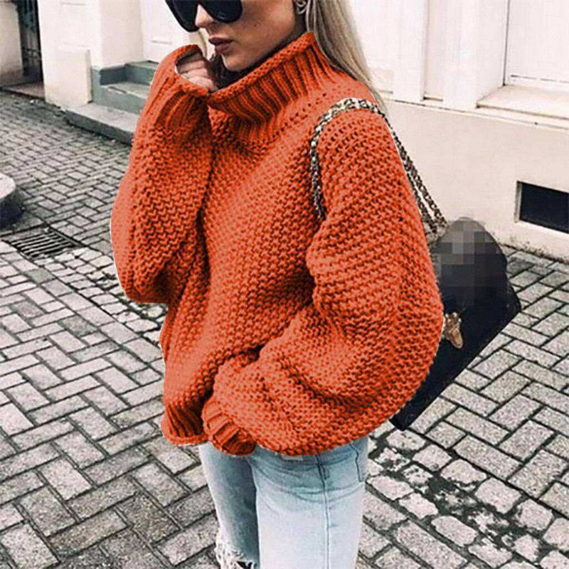 Knitted Turtleneck Women Sweater