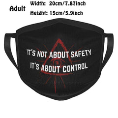 Control Safety Red Print Reusable Face Mask
