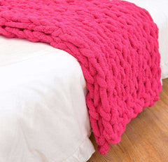 Super Soft Chunky Handmade Knitted Blanket