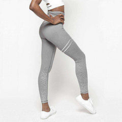 Women High Waist Glittered Push Up Workout Leggings