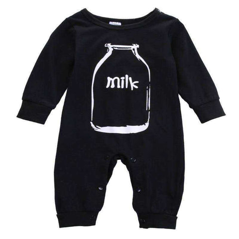 Image of Baby Onesie with Milk Bottle