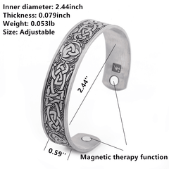 Aesthetic Viking Celtics Irish Trinity Knot Dragon Magnetic Health Bracelet