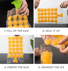 Portable Self Seal Ice Cube Maker Mold (10pcs)