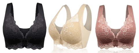 Image of Aesthetic Extra Elastic Breathable Front Closure Lingerie Lace Bra