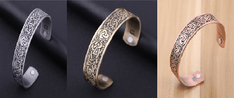 Aesthetic Viking Celtics Irish Trinity Knot Dragon Magnetic Health Bracelet