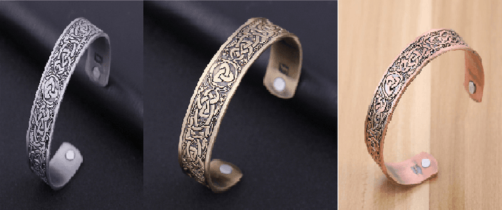 Aesthetic Viking Celtics Irish Trinity Knot Dragon Magnetic Health Bracelet