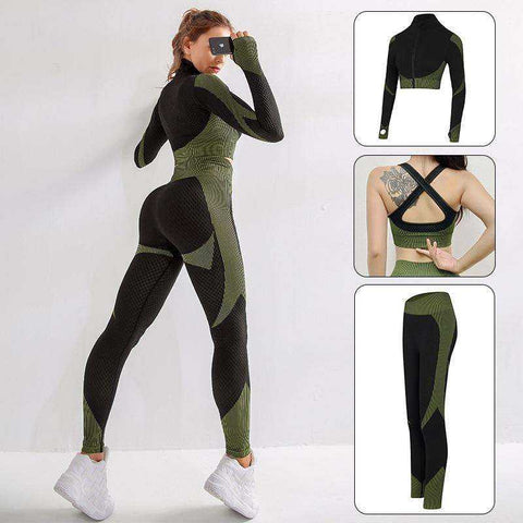 Image of New Women's Sportwear Yoga Fitness Sets Clothing