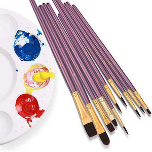10-Piece Paint Brushes Set