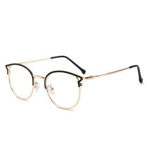 Anti-Radiation Blue Light Round Cat Eyes Eyeglasses