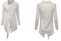 Casual Loose Long Sleeve Knitted Tassel Cloak Cardigan Sweater
