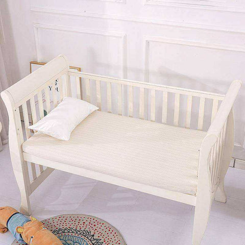 Image of Beige Earthing Emf Protection Baby Bed Sheet with 1 Pillow Case
