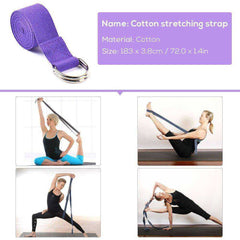Aesthetic Yoga Ball Blocks Stretching Strap Resistance Loop Band 5 Pcs Set