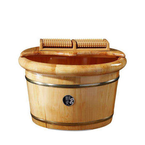 Thickened Eco-friendly Solid Wood Detox Foot Bath Bucket