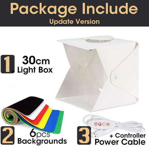 Image of Portable USB Mini LED Light Folding Photo Studio/Light Box