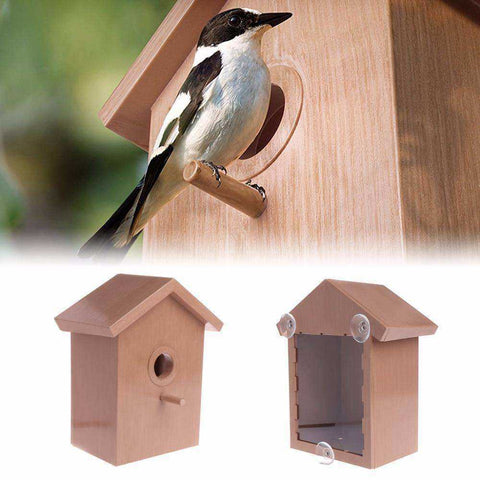 Image of Premium Quality Bird House Feeder with Window Suction