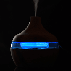 2020 Aesthetic Led Usb Essential Aroma Oil Diffuser Ultrasonic Wood Grain Air Humidifier